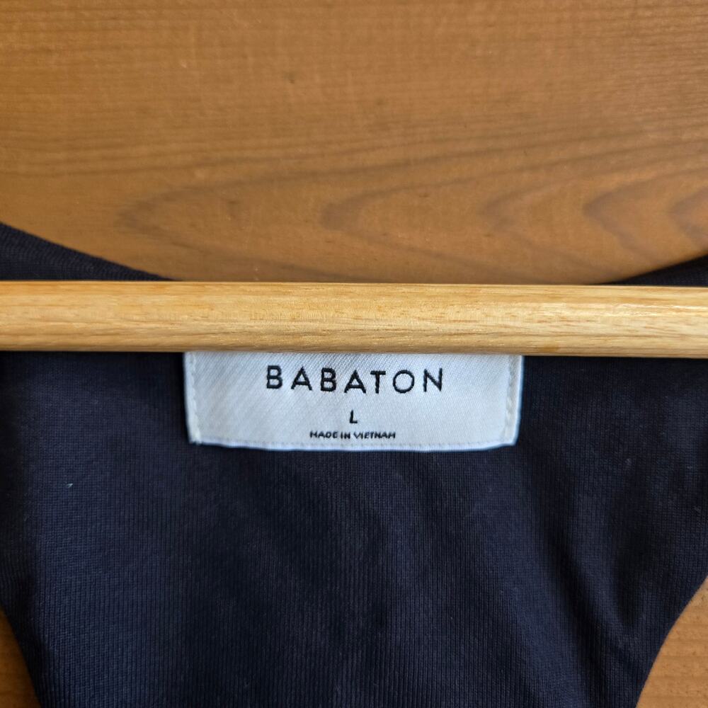 Aritzia Contour Tank Top Crop Babaton Black Racerback Large Shirt Stretchy - Picture 4 of 4